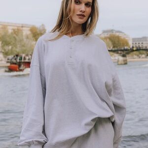 Daily Drills OVERSIZED FLEECE HENLEY